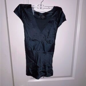 Express Black Satin Blouse